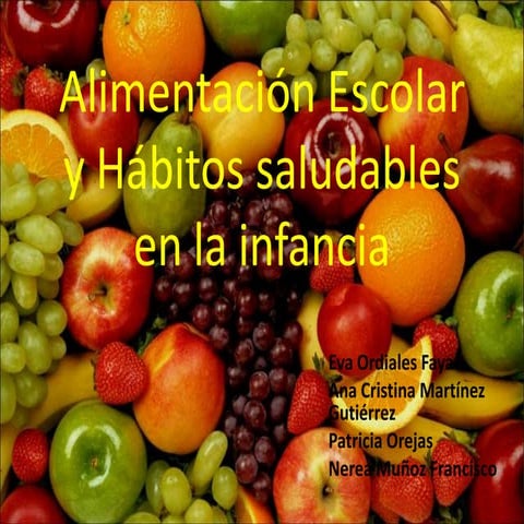 Trabajo alimentación y hábitos saludables 1