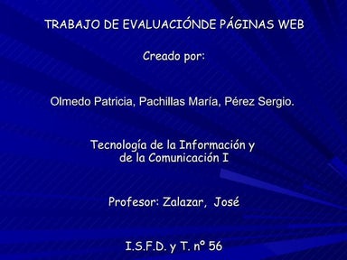 Análisis páginas web