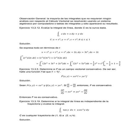 Ejercicios Resueltos de Calculo Vectorial