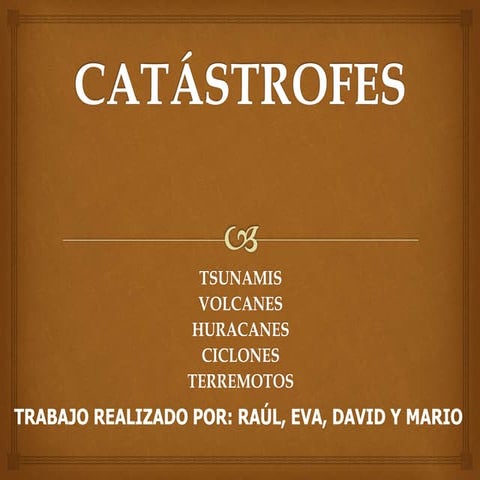 Trabajo Catastrofes