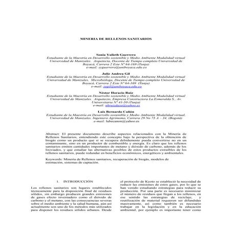 Trabajo colaborativo mineria de rellenos sanitarios