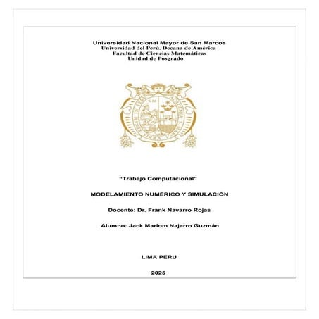 Trabajo de Matemática aplicada de la facultad de ciencias matematicas unidad ...