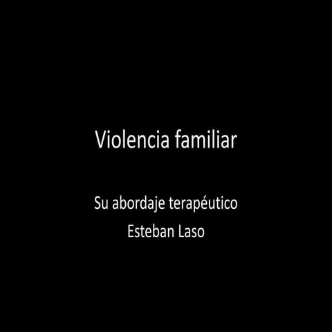 Trabajo terapéutico con la violencia