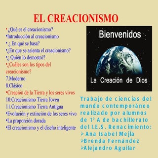 Trabajo creacionismo