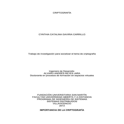 Trabajo criptografía