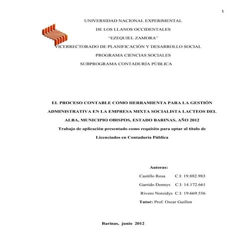 el proceso contable como herramienta para la gestion administrativa