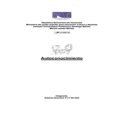 Trabajo de autoconocimiento perosonal