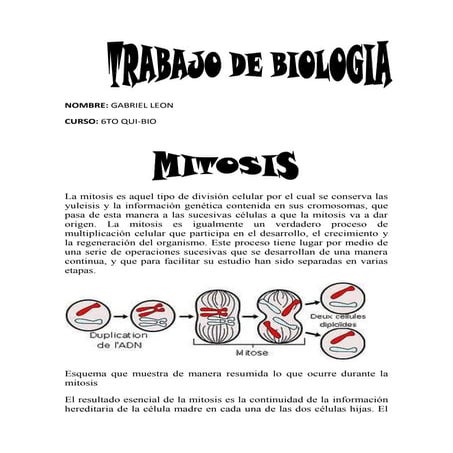 Trabajo De Biologia