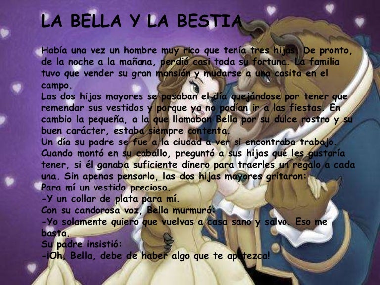 CUENTO LA BELLA Y LA BESTIA