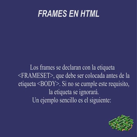 Definicion de frames | PPTX