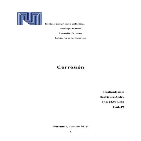 Trabajo de corrosion