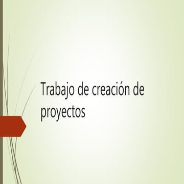 Trabajo de creación de proyectos d
