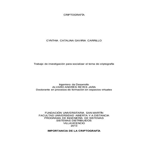 Trabajo de criptografía