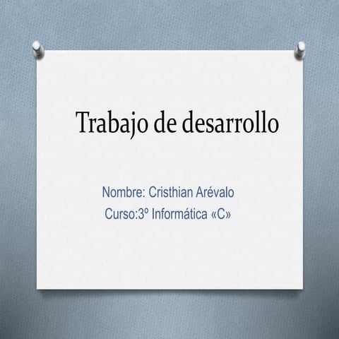 Trabajo de desarrollo
