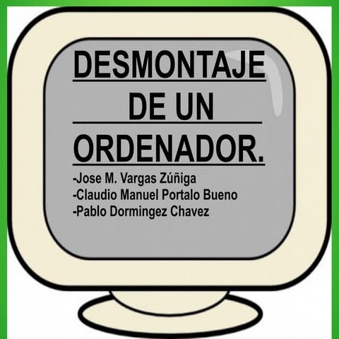 Trabajo de desmontaje ordenador