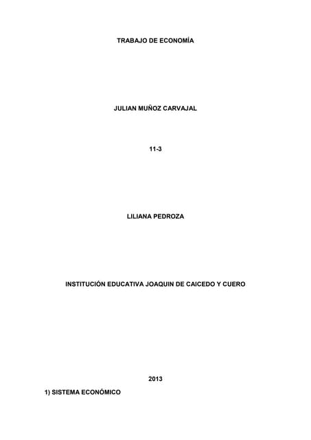 Trabajo de economía