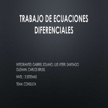 Trabajo de ecuaciones diferenciales