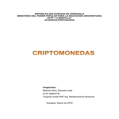 Trabajo de Eduardo Bafundi Criptomonedas