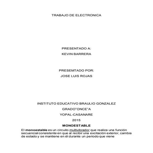 Trabajo de electronica