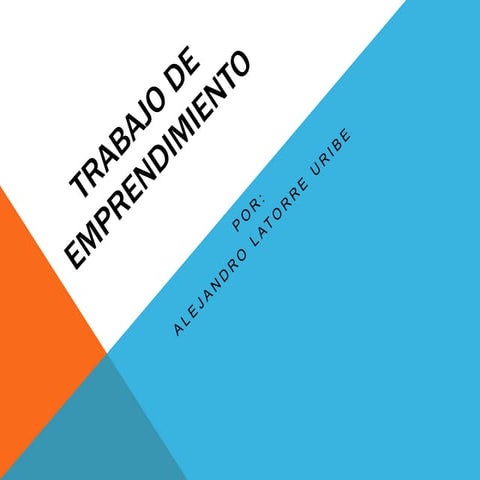Trabajo de emprendimiento