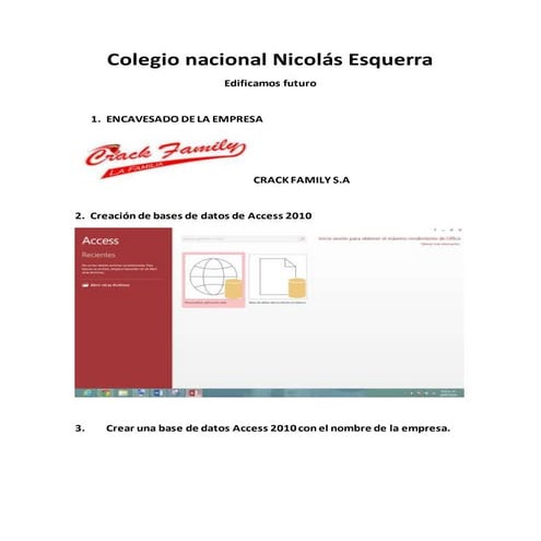 Trabajo de empresa... access