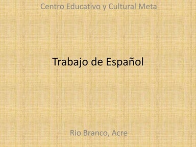 Trabajo de español