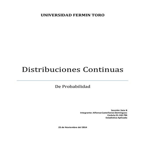 Distribucion continua