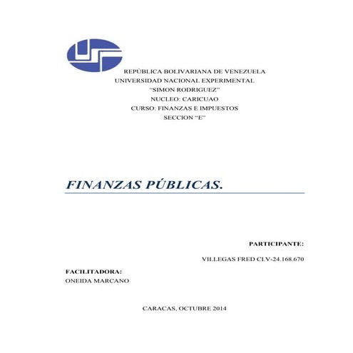 Trabajo de finanzas e impuestos