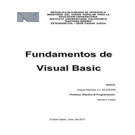 Trabajo de fundamentos de visual basic