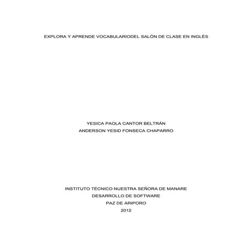 Trabajo de grado! escrito