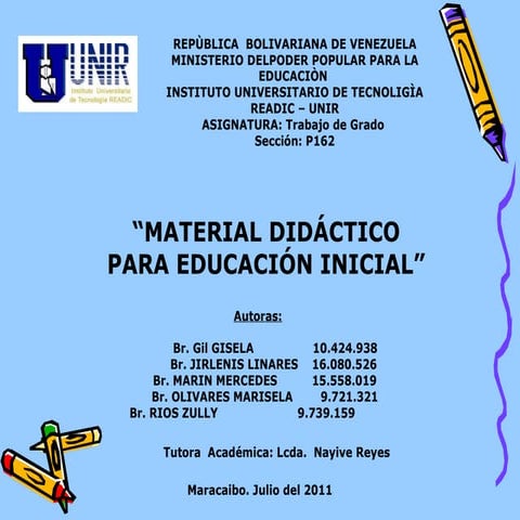 Material Didáctico para Educación Inicial