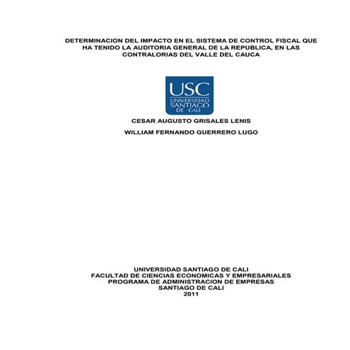 Trabajo de grado USC Admón de Empresas