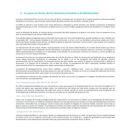 Trabajo de historia guerrafria-maximatension-distension-marta