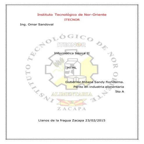 Trabajo de html sandy gutierrez