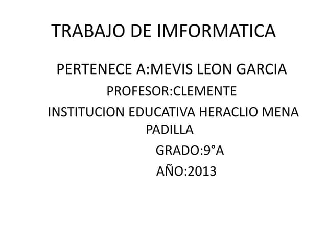 Trabajo de imformatica