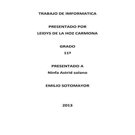 Trabajo de imformatica lady