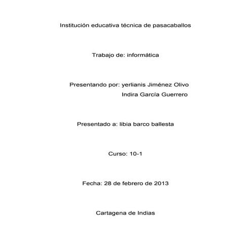 Trabajo de informatica