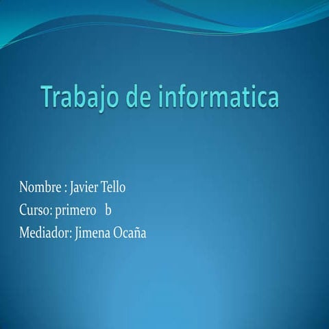 Trabajo de informatica