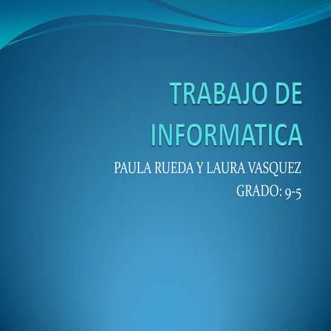 Trabajo de informatica