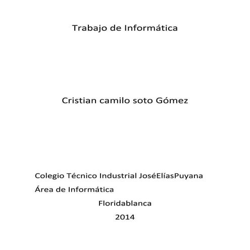 Trabajo de informatica