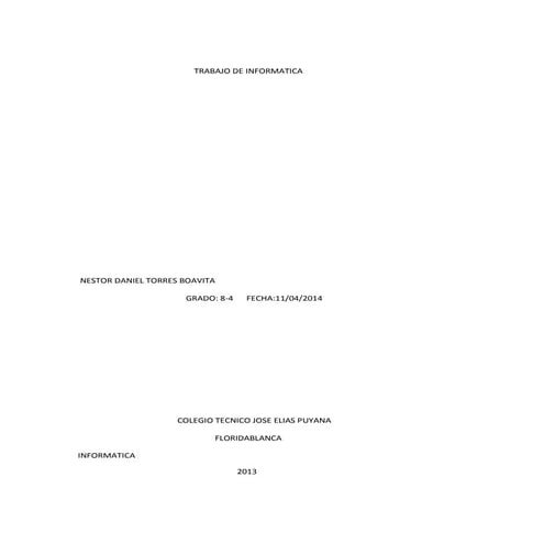 Trabajo de informatica