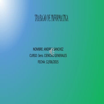 Trabajo de informatica