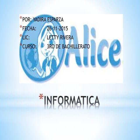 Que es alice | PPTX