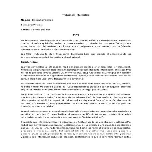 Tarea 1 Impacto TICS