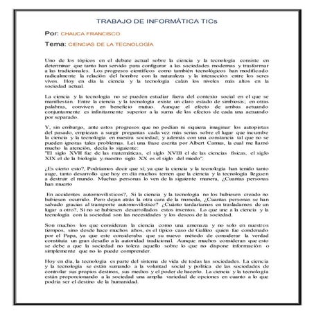 ciencia de la tecnologia