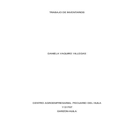 Trabajo de inventarios