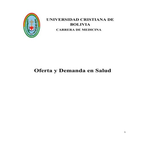 Oferta y Demanda de la Red de Salud | PDF