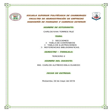 Trabajo de investigacion secciones