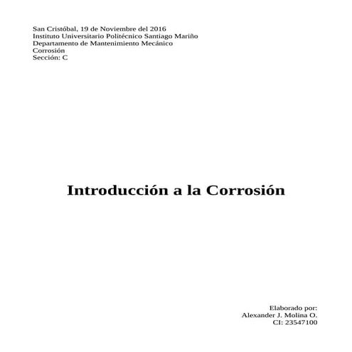 Trabajo de la corrosion