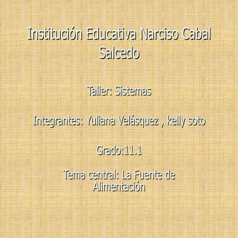 Trabajo de las fuentes de alimentacion